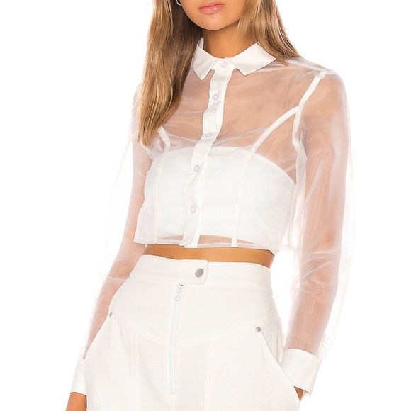 superdown Tops - Helena Button Up Top in White superdown